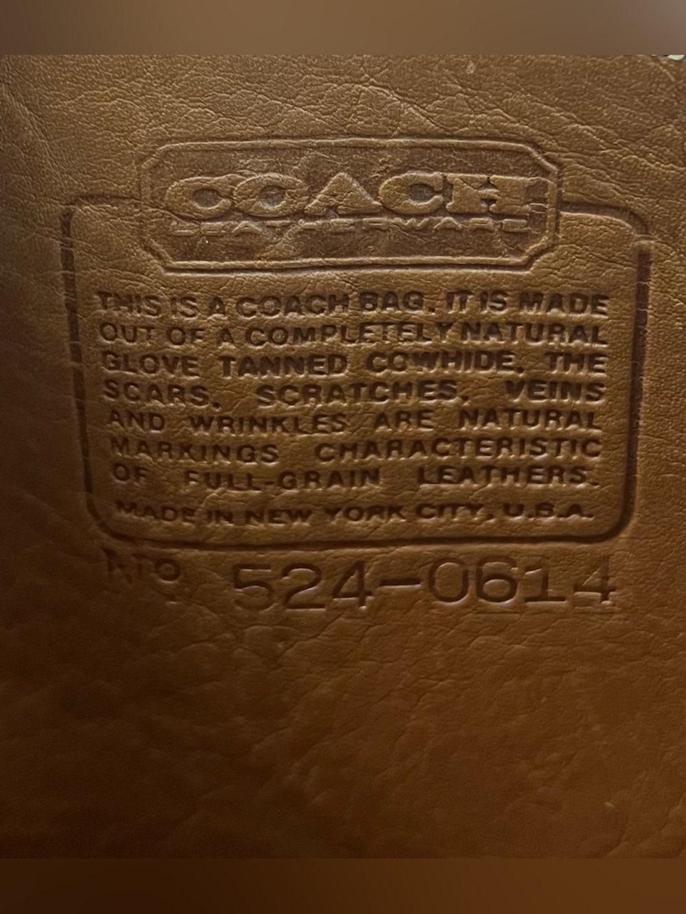 Vintage Coach British Tan Tote Bag Made in New York City USA - Picture 12 of 16